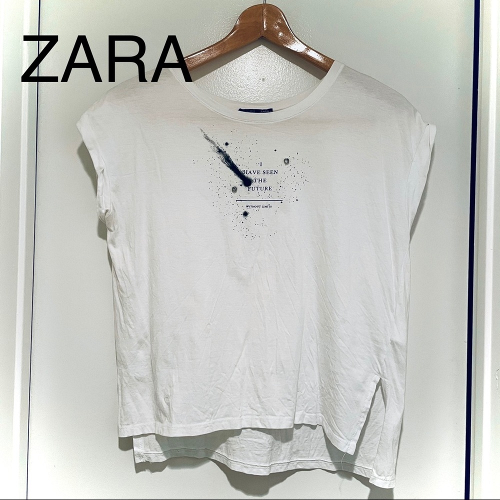 [SOLD]【ZARA】White Cropped T-shirt☆
